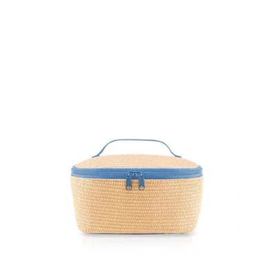 Abbildung von reisenthel coolerbag S Pocket Raffia Blue Kühltasche mit Obermaterial aus recycelten PET Flaschen Ideal für das Mittagessen unterwegs