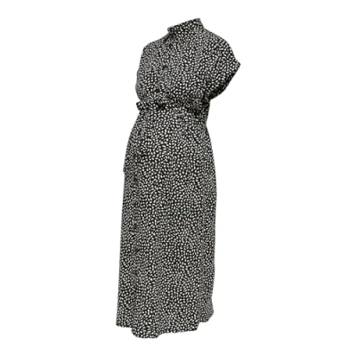 Abbildung von ONLY Maternity Olmhannover Blusenkleid, Damen, Größe: Medium, Black/cloud dancer graphic