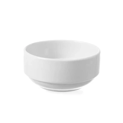 Abbildung von HENDI Salatschälchen 12 cm Porzellan weiß mikrowellengeeignet spülmaschinengeeignet stapelbar, Salatschale