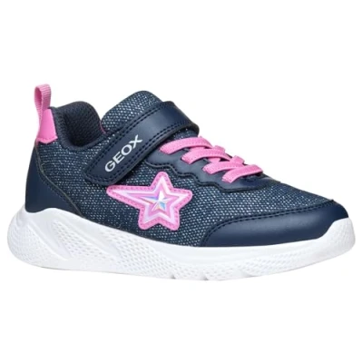 Abbildung von Geox Sprintye GIRL Sneaker low für Kinder, Größe: 39, Navy/fuchsia Schuhe