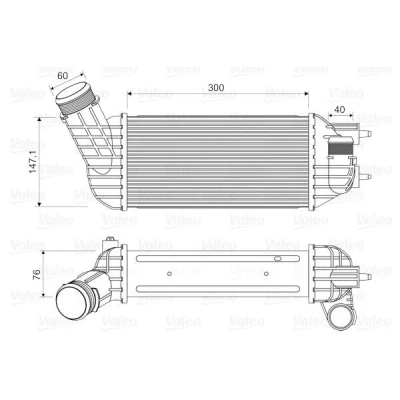 Abbildung von VALEO 818652 Ladeluftkühler ohne AGR Ventil PEUGEOT: 5008 I, 308 I SW