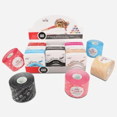 Abbildung von Nasara Original Kinesiologisches Physio Sport Tape: 5er Sparset mit 5 Tapes für und Medizin inkl. gratis Videoanleitungen, Rollengröße 5cm x 5m