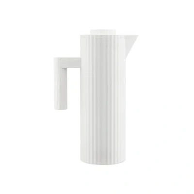 Abbildung von Alessi Plissé MDL12 W Design Isolierkanne, Doppelwandiges Inneres Isolierglas, aus Thermoplastischem Harz, 100 cl, Weiß
