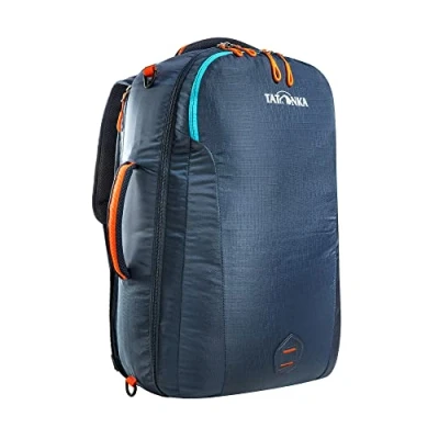 Abbildung von Tatonka Flightcase 40L Handgepäck Rucksack mit verstaubaren Schulterträgern komplett aufklappbar 40 Liter Volumen (Navy)