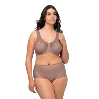 Abbildung von Ulla Popken Bügel BH, Damen, Größe: 95F, Taupe