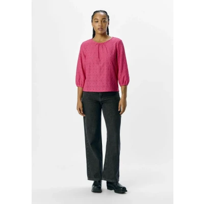 Abbildung von Object Objlaila 3/4 RE NOOS Bluse, Damen, Größe: XS, Raspberry sorbet