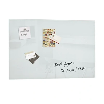 Abbildung von SIGEL GL121 Premium Glas Magnettafel 60 x 40 cm super weiß hochglänzend, TÜV geprüft, einfache Montage, Artverum