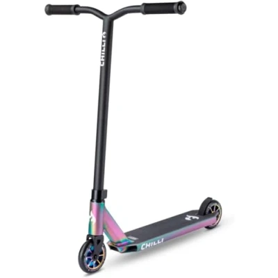 Abbildung von Chilli Pro Scooter Rocky High End Stunt Der perfekte Einsteiger Gesamthöhe vo 82 cm 110 mm PU Räder mit ABEC 9 Bearings Matt Neochrome