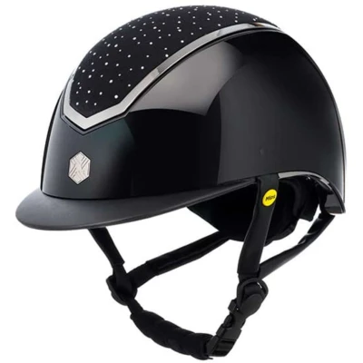 Abbildung von Charles Owen Reithelm Kylo Crystal MIPS Black Gloss/Chrome L (58 61cm) Agradi.deVerkauft von Agradi