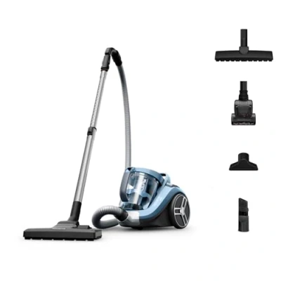Abbildung von Rowenta RO4871 beutelloser Bodenstaubsauger Compact Power XXL 550 Watt 2,5L Staubvolumen Kompakt &amp; leise Extreme Saugleistung geeignet für Tieehaare Hocheffiziente Bodendüse Blau/Silber