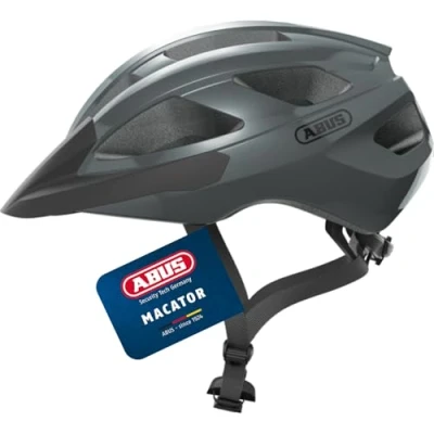 Abbildung von ABUS 67330 Fahrradhelm, Grau (Race Grey), L (58 62 cm​)