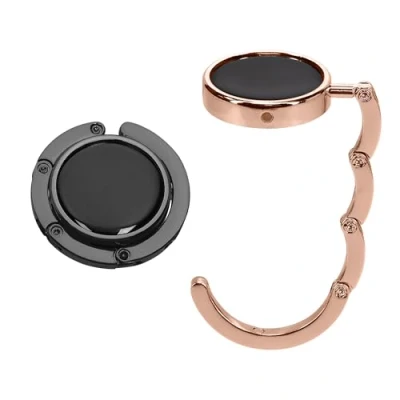 Abbildung von kwmobile Taschenhalter für Tisch 2X Faltbare Antirutsch Handtaschenhalter Haken Taschen Aufhänger Geschenkidee Gadgets Frauen Taschenhaken Set