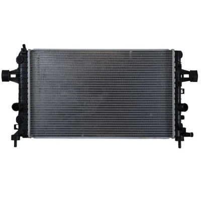 Abbildung von NRF EASY FIT 53442 Kühler, Motorkühlung Aluminium 600 368 16 mit Gummitülle Kühlrippen gelötet OPEL: Zafira B, Astra H Caravan, Hatchback