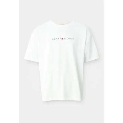 Abbildung von Tommy Hilfiger Original TEE LOGO Nachtwäsche Shirt, Herren, Größe: Small, Optic white