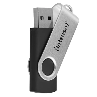 Abbildung von Intenso Office Line USB Stick 64 GB, Super Speed A 3.2 Speicherstick mit bis zu 70 MB/s, Robustes Kunststoff Metall Gehäuse, Silber Schwarz: Amazon.de: Computer &amp; Zubehör