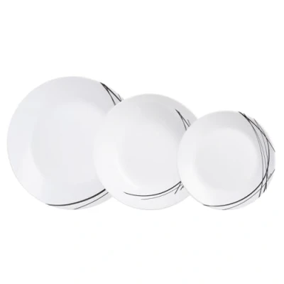 Abbildung von Arcopal Luminarc Domitille Tafelservice, 18 teilig, Opal, Keramik, Weiß