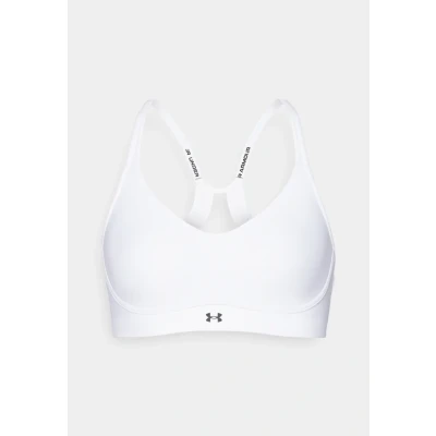 Abbildung von Under Armour Infinity LOW BRA Sportbh mit leichter Stützkraft, Damen, Größe: MxA C, White/black