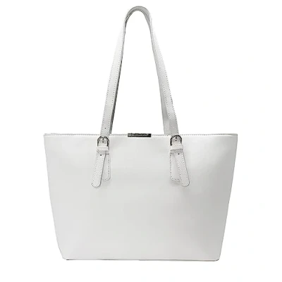 Abbildung von David Jones Damen Shopper Handtasche Frau Henkeltasche Große Tote PU Leder Tasche Schultertasche Büro Schule Einkauf Shopping Bag Large Aktentasche Arbeitstasche A4 Laptop Elegant Weiß