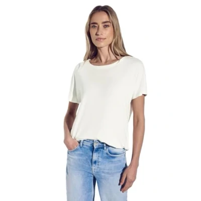Abbildung von STREET ONE Damen A323114 Shirt in Unifarbe, Off White, 46