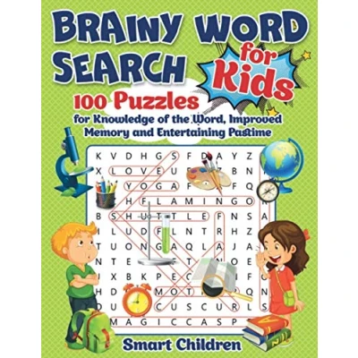 Abbildung von Brainy Word Search for Kids: 100 Puzzles Knowledge of the Word, Improved Memory and Entertaining Pastime (Funny Search, Band 1)