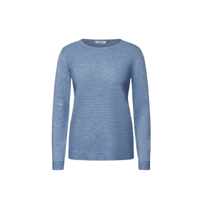Abbildung von CECIL Damen B302977 Strukturshirt, Heather Sky Blue, XXL EU