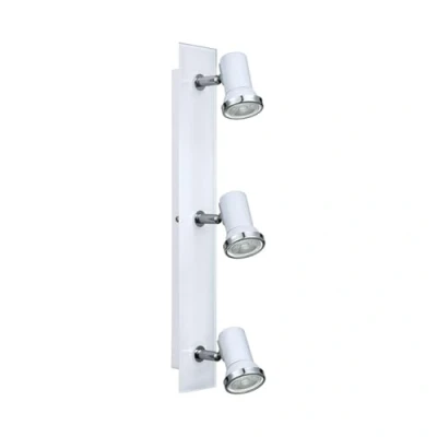 Abbildung von EGLO LED Deckenlampe Tamara 1, 3 flammige Deckenleuchte Bad, Badezimmer Lampe aus Metall in Chrom, Glas Weiß, Deckenstrahler, Spots inkl. GU10 Leuchtmittel, warmweiß, IP44