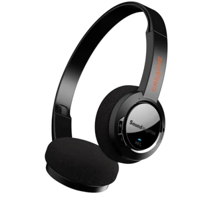 Abbildung von Sound Blaster JAM V2 leichter kabelloser On Ear Bluetooth 5.0 Kopfhörer mit USB C, aptX Low Latency, HD, Multipoint Konnektivität, Spracherkennung und Rauschunterdrückung, 22 Stunden Akkulaufzeit