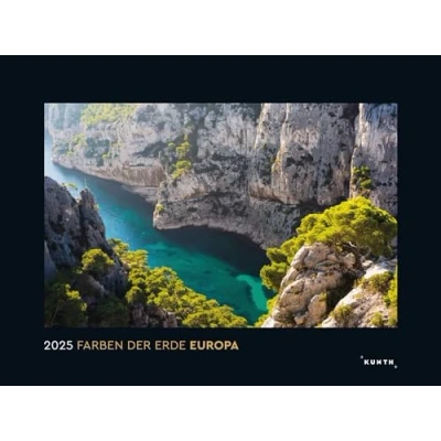 Abbildung von Farben der Erde Europa KUNTH Wandkalender 2025: Hochwertiger, bildstarker Kalender mit Spiralbindung im Großformat