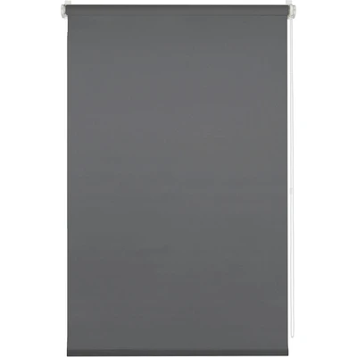 Abbildung von Deco Company Klemmrollo, Blickdicht, Lichtdurchlässig, Lichtschutz, Blendschutz, Rollo für Fenster ohne Bohren, Polyester, Anthrazit, 75 x 150 cm