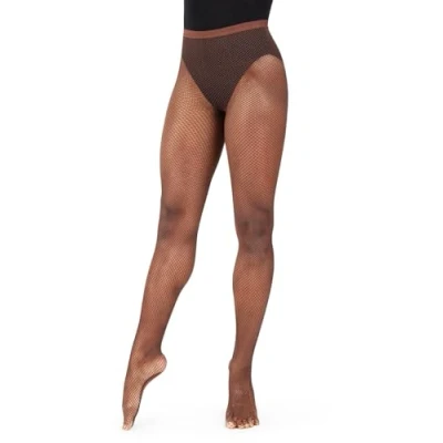 Abbildung von Capezio Women&#039;s Professional Fishnet Seamless Tight, kastanienbraun, S M