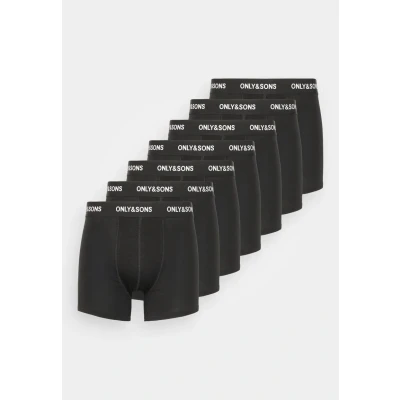 Abbildung von ONLY &amp; SONS Herren ONSFITZ SOLID Trunk 7 Pack NOOS Boxershorts, Black/Detail:Black Waist White Logo, S