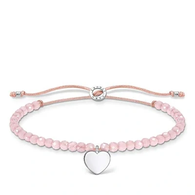Abbildung von Thomas Sabo Armband rosa Perlen mit Herz 925 Sterling Silber A1985 813 9 L20V