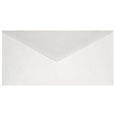 Abbildung von Netuno 25 Briefumschläge Perlmutt Weiß DIN lang 110x 220 mm 120g Aster Metallic White lange Umschläge Perlweiß DL metallisch glänzende Kuverts edel für Hochzeit Taufe Konfirmation Weihnachten