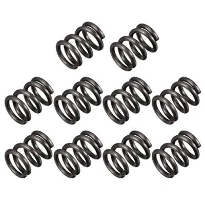 Abbildung von sourcing map 10Stk. Druckfeder Druckfedern Spiralfeder Stahlfeder Federstahl 1,2mm Drahtdmr. 8mm Außendmr. 10mm freie Länge schwarz