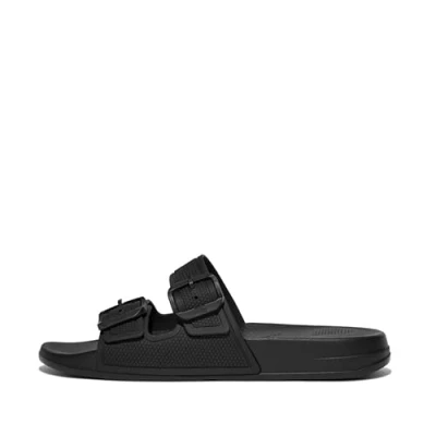 Abbildung von Fitflop Damen IQUSHION Bar Buckle Slide Flache Sandale, Schwarz, 40 EU