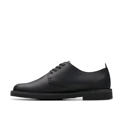 Abbildung von Clarks Herren Shepton Low, Schwarzes Leder, 45 EU