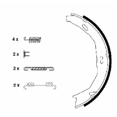 Abbildung von TEXTAR 91066900 Handbremsbeläge ohne Handbremshebel mit Zubehör MERCEDES BENZ: C Class Saloon, T modell, Coupe