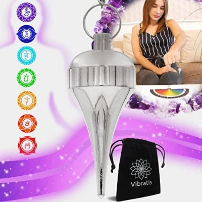Abbildung von Divinatorisches Kegel Pendel Universelles Silber Messing Radiesthesie [𝐒𝐚𝐭𝐢𝐬𝐟𝐚𝐢𝐭𝐨𝐮𝐑𝐞𝐦𝐛𝐨𝐮𝐫𝐬𝐞𝐚𝐕𝐈𝐄]