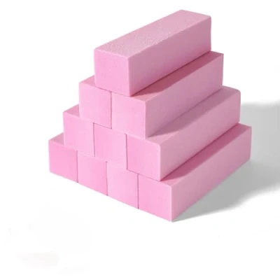 Abbildung von Set mit 10 Buffer Feile für Nägel, Professionelle Nagel zum Schleifen von Acryl oder Natürlichen Gelnägeln, Nägel 4 waschbare Seiten Maniküre Rosa