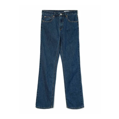 Abbildung von Vero Moda Straightfit Vmtessa HOHE Taille Gerade Geschnitten Jeans Straight Leg, Damen, Größe: 32x32, Dark blue denim