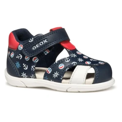Abbildung von Geox Zapito Trekkingsandale für Kinder, Größe: 23, Navy red Schuhe