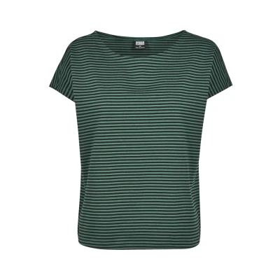 Abbildung von Urban Classics Curvy Tshirt print, Damen, Größe: XS, Darkfreshgreen/black