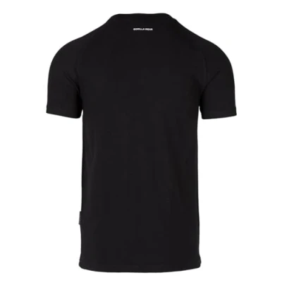 Abbildung von Gorilla Wear Tulsa T Shirt Schwarz Bodybuilding Sport Alltag Freizeit mit Logo Aufdruck leicht und bequem für optimale Bewegung aus Baumwolle, XXL