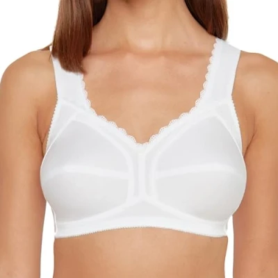 Abbildung von Susa Damen 9617 Bügelloser BH, Blickdicht, Weiß (Weiß 003), 90A