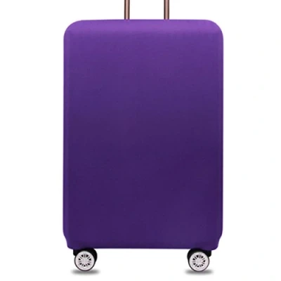 Abbildung von YianBestja Elastisch und Einfarbig Kofferhülle Koffer Abdeckung Schutzhülle Kofferschutzhülle Kofferbezug Luggage Gepäck Cover mit Band Klettverschluss (Lila, XL (29 32 Zoll))