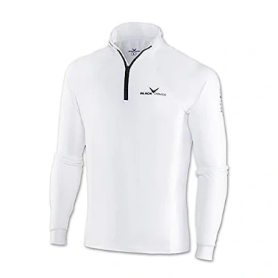 Abbildung von Black Crevice Herren Skirolli Zipper Shirt, weiß/schwarz, L