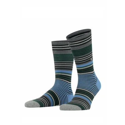 Abbildung von Burlington Stripe Socken, Herren, Größe: 46 50, Black