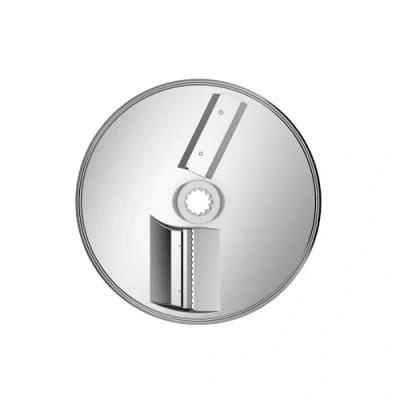 Abbildung von Bosch SuperCut Schneidescheibe MUZ9SC1, Zickzack Messer für präzises Schneiden, zum Schneiden von weichen und faserigen Lebensmitteln, Edelstahl, robust, OptiMUM Küchenmaschine Cookit