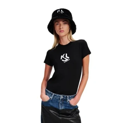 Abbildung von Karl Lagerfeld Jeans Monogram Tshirt print, Damen, Größe: XS, Black