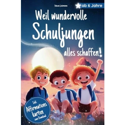 Abbildung von Weil wundervolle Schuljungen alles schaffen: Stark, mutig, du! Stärkende Mitmach Kurzgeschichten ab 6 Jahren Ein Kinderbuch über Mut, Freundschaft &amp; Selbstliebe Ideales Geschenk zur Einschulung